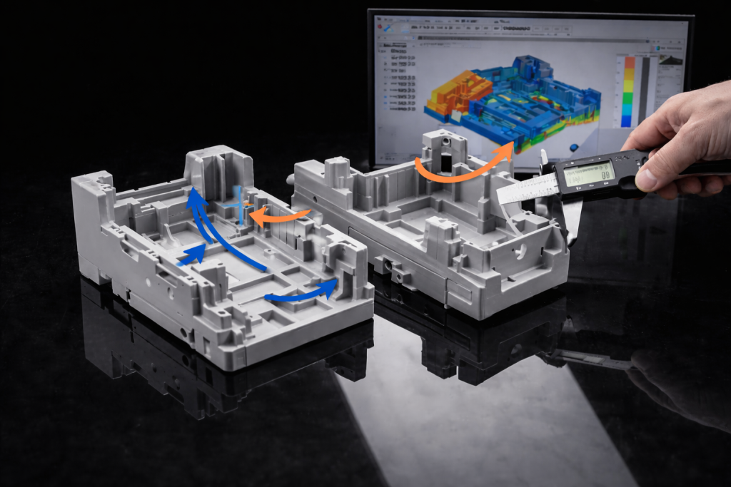 abs shrinkage warpage control dfm assemblies