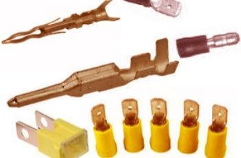 copper contacts and grounding tabs