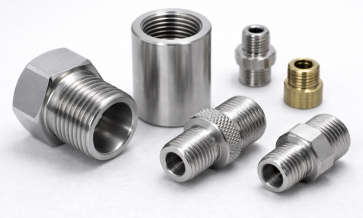cnc turned threaded parts fittings internal external threads