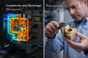 peek crystallinity shrinkage control
