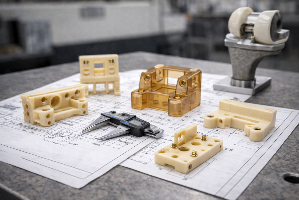 engineering plastic components peek ppsu ultem cnc machining