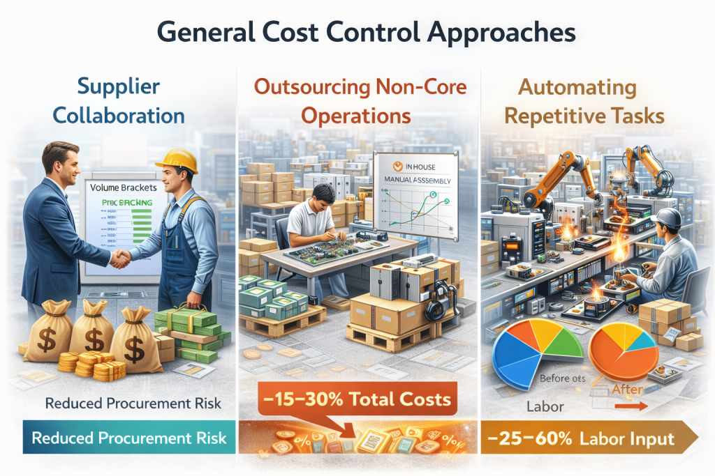 general cost control strategies manufacturing