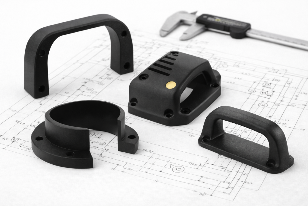 hdpe industrial guards and handles mounting and finish control