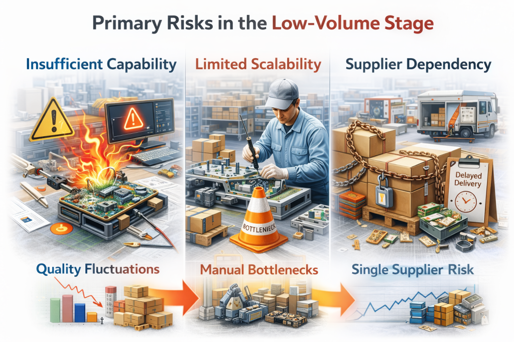 low volume production primary risks