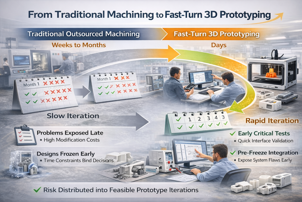 machining to 3d prototyping iteration shift