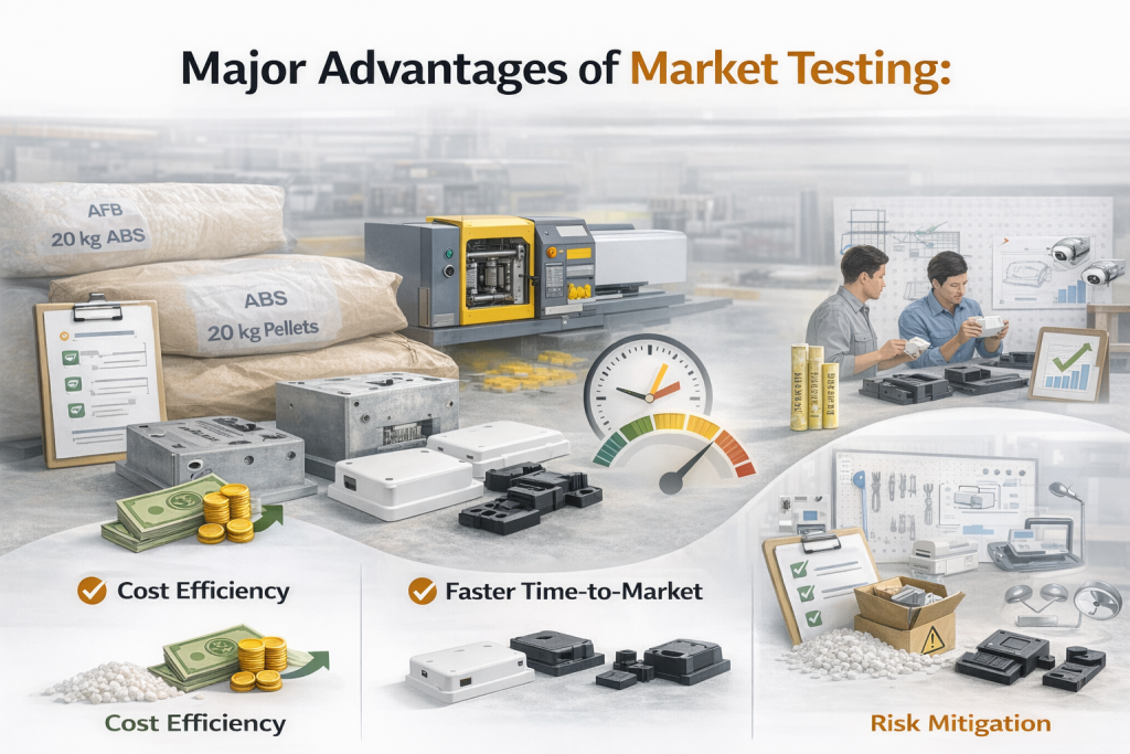 major advantages of market testing low volume injection molding