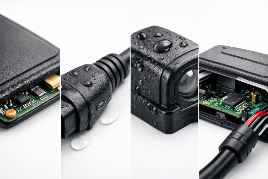 overmolded electronics ip testing interpretation