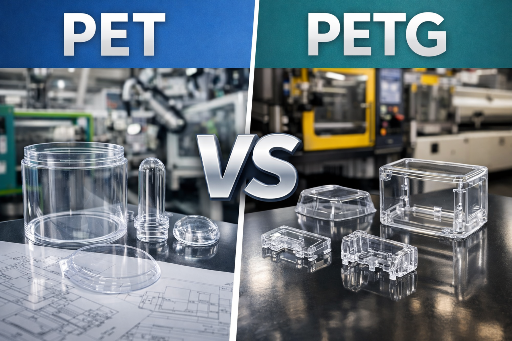 pet vs petg injection molding clear parts