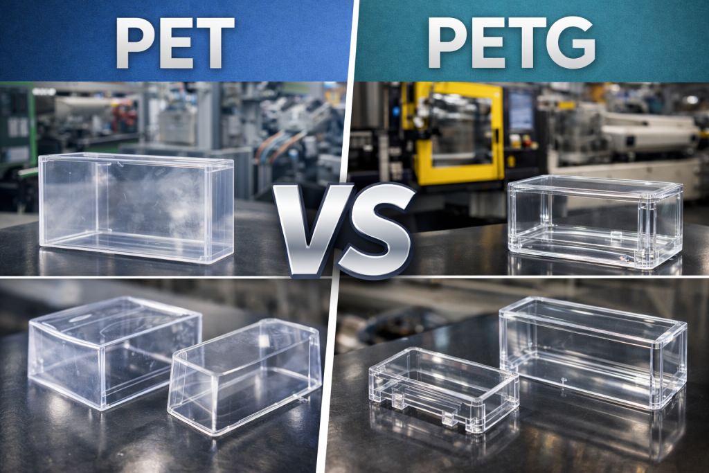 pet vs petg molding window crystallization flow