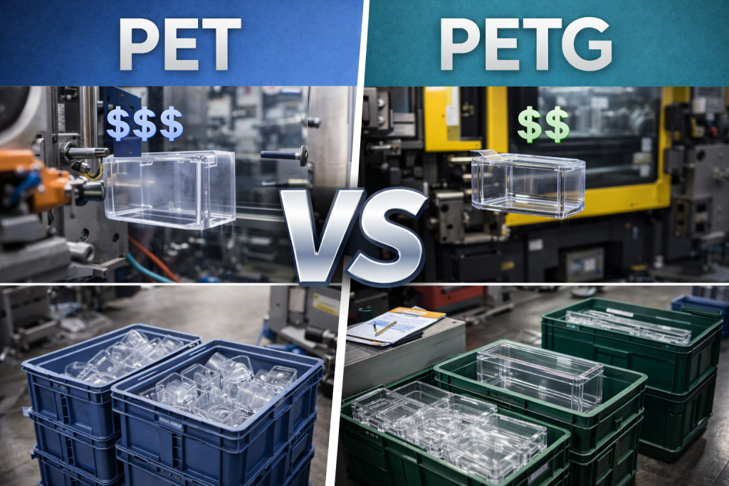 pet vs petg production cost yield tooling