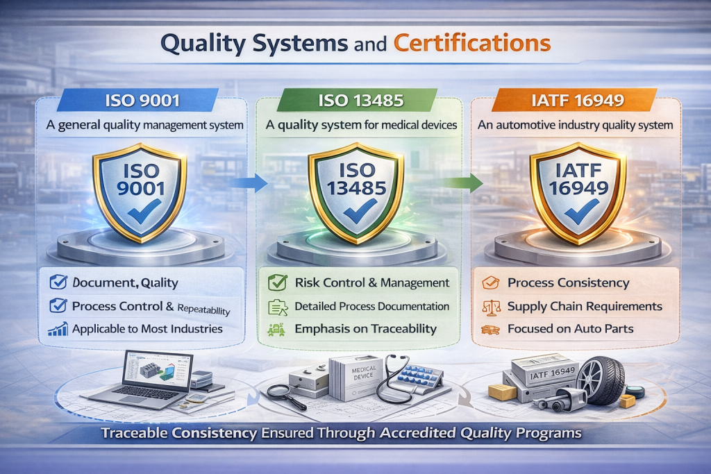 quality systems and certifications overview
