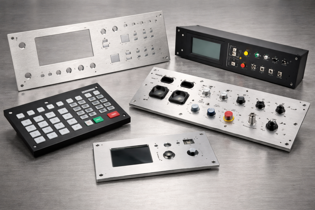 sheet metal panels and faceplates cutouts control panels